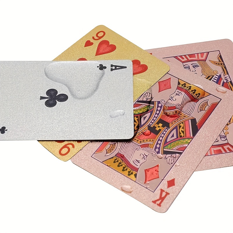 Golden Foil Waterproof Plastic Playing Cards Set - Party Game Gift (Golden/Silvery/Pink) - Image 5