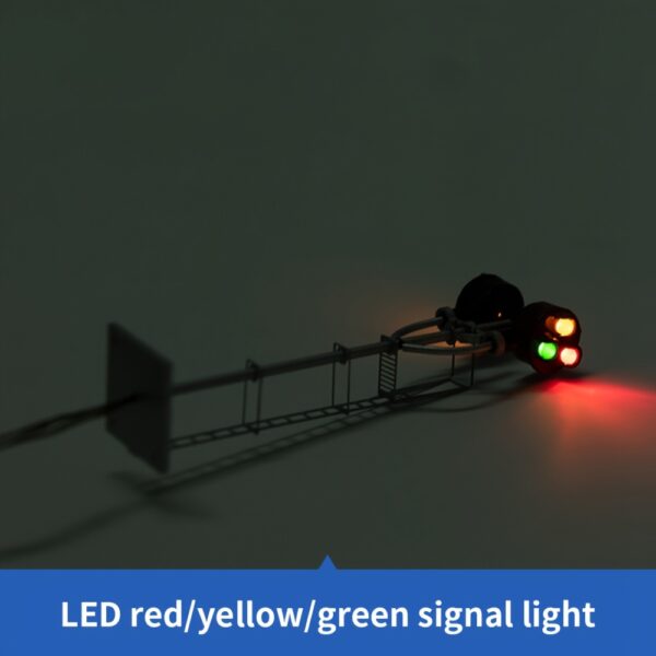 HO 1:87 Scale Model Railroad Tri-lights Block Searchlight Signal Fine Made Metal 1/2 Opposite Targets - Image 4