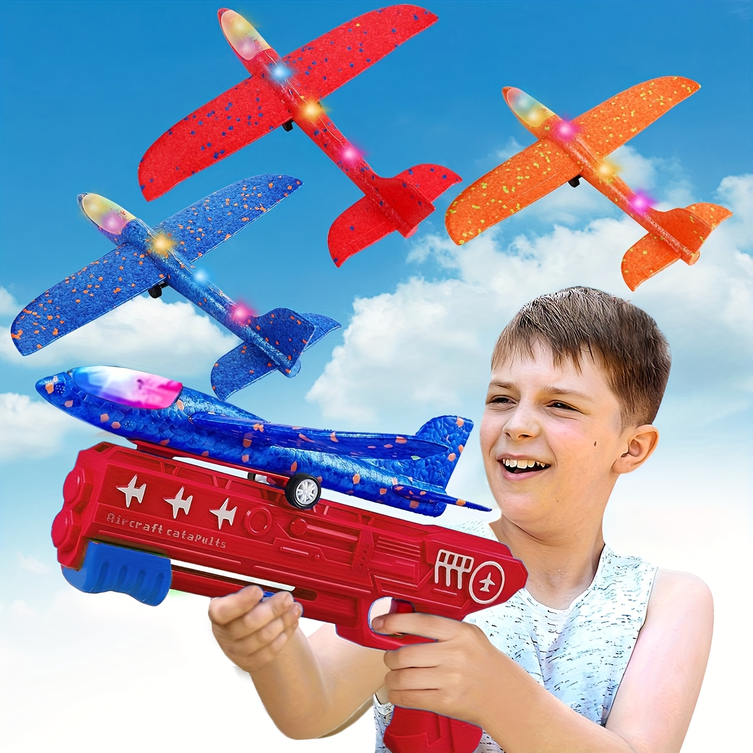 3/6pcs Airplane Launcher Toy With 3 Stickers - Interactive Flying Game, 2 Flight Modes, Durable PP Material, Easy Assembly - Ideal For Outdoor Play, Halloween, Christmas, Birthday Gifts For Ages 3-12 - Image 5