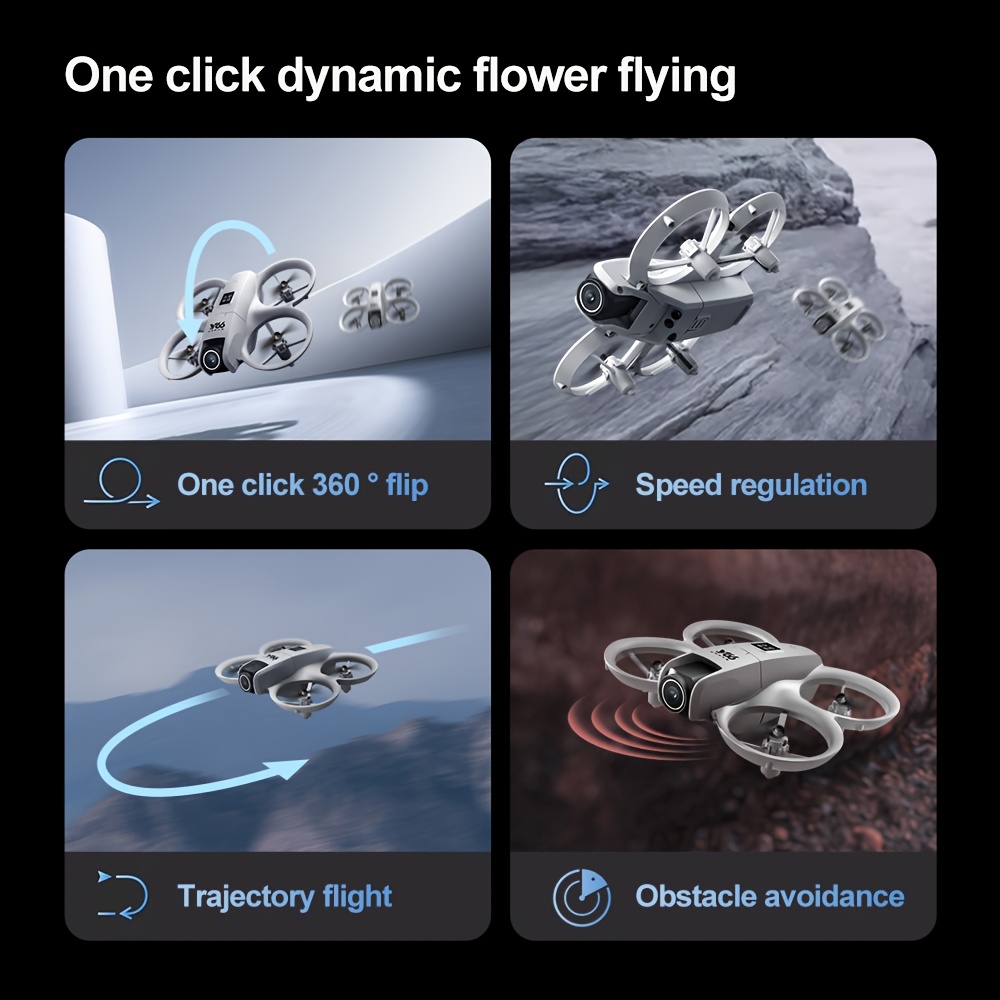 SEREE V66 Drone - High-Definition Dual Camera, Drone With Camera 4k Professional, Safety Design, Flow Tracking, Smart Obstacle Avoidance, Headless Mode, One-Click Return, WiFi Pathway Flight, 2.4GHz Interference-Free Technology, Four-Channel Hexagon Gyroscope, Real-Time Image Transmission, Ideal For Outdoor Camping & Travel, Drones With Camera For Adult - Image 9