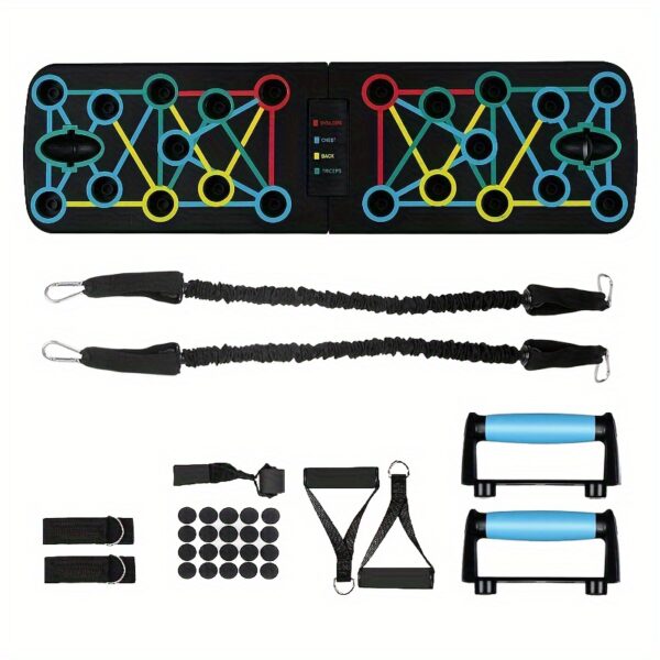 11 - Piece Foldable Push - Up Board Set, Multi - Functional Home Fitness Portable Push - Up Rack Auxiliary Device - Image 10