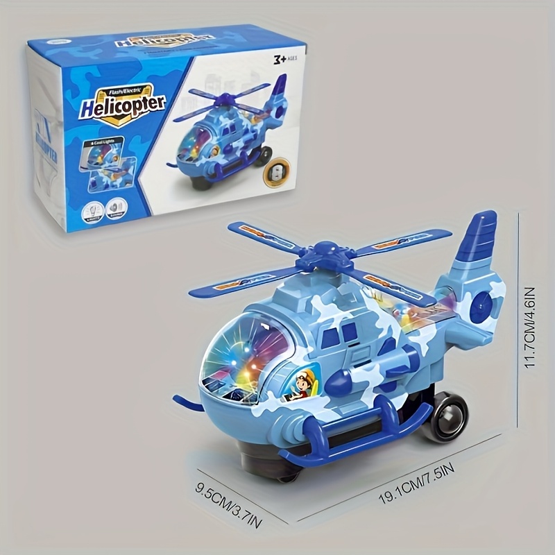 Electric Helicopter Toy for Youngsters with Lights and Music, 360° Rotation, Durable Plastic, Suitable for Boys and Girls, Ideal for Holidays and Playtime - Image 2