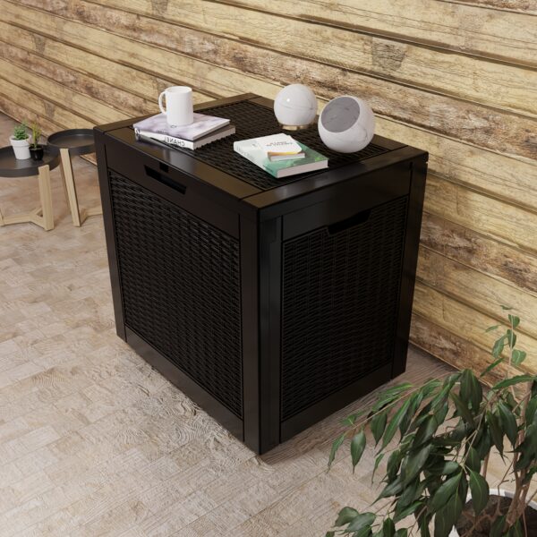 EasyUp All-Weather Outdoor Deck Box - Heavy-Duty Resin Construction, High Quality Flip-Top Lid, Minimalist Design for Patio, Deck & Backyard Storage (32GAL, 40GAL, 50GAL, 60GAL, 90GAL, 120GAL) - Coffee & Black, Deck Box for Outdoor Storage, Patio Organization, Contemporary Style, Durable Construction, Patio Decorators, Box, Cabinet, Rack for Outdoor Storage - Image 16