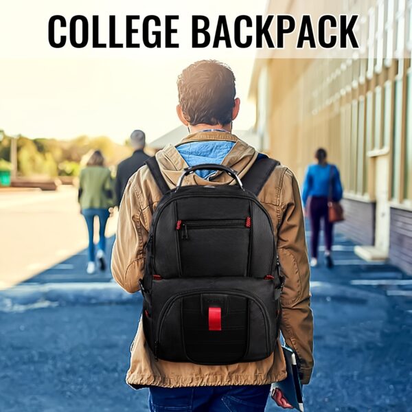 [Large Travel Backpack] 50L Large Men's Travel Backpack, Laptop Bag with USB Charging Port, Accommodates 17-Inch Laptops, Suitable for College, Approved for Airline Use, Business Work Bag, Perfect for Back-To-School Season, Ideal Valentine's Day Present - Image 13