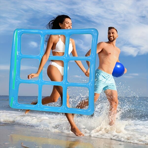 Inflatable Tic-tac-toe Throwing Game, Summer Water Entertainment, Family Interaction, Nine-square Grid, Beach Ball Throwing. - Image 5