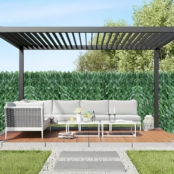 [UV-Resistant Fence] 6 Rolls Expandable Outdoor Artificial Vine Privacy Fence Panels | Durable Plastic, UV-Resistant, Easy to Hang, 236.2 Inches X 19.7 Inches, Natural Appearance, Perfect for Patios, Gardens, Balconies, Backyards, Thanksgiving, and Other Garden Privacy Solutions - Image 6