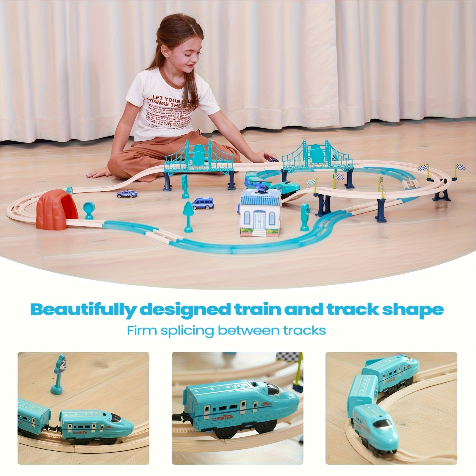 Electric Train Set, Track Head, Passenger Car, Glow-in-the-dark Track, Lights And Sounds Transformable DIY Train Set for Kids Over 3 Years Old Birthday Halloween, Christmas Gifts, Best for Christmas - Image 5