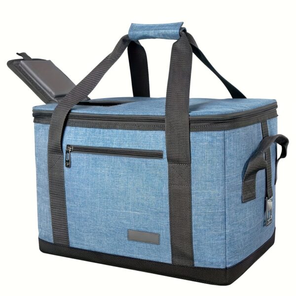 [30L Soft Cooler] 40-Can 30L Large Soft Cooler Bag | Insulated Lid, Durable Handle, Outdoor Essentials | Reusable Grocery Tote for Outdoor Travel, Hiking, Beach Picnics & BBQ Parties - Image 3