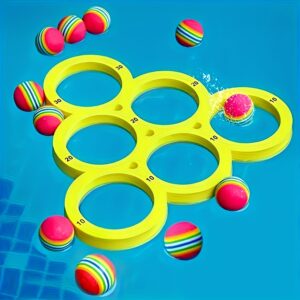 Swimming Pool Toss Game Set, Family Water Sports Toy, Throwing Mat for Water Games, Suitable for Water Throw Games, Family Fun, Adults and Teens Ages 14+, Perfect for Pool Parties, Outdoor Play, and Gatherings