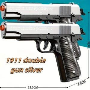 2pcs 1911 Toy Air Gun Pistol Set, New Toy Gun Soft Bullet Gun, Quick Disassembly Design, Suitable For Outdoor Shooting Games And Skill Development, THCBME