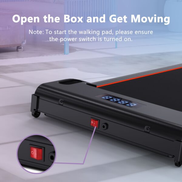 Walking Pad, Quiet Under Desk Treadmill, Portable Walking Pad Treadmill, 2.5 HP Brushless Motorized Treadmill, Walking Jogging Machine for Home&Office - Image 6