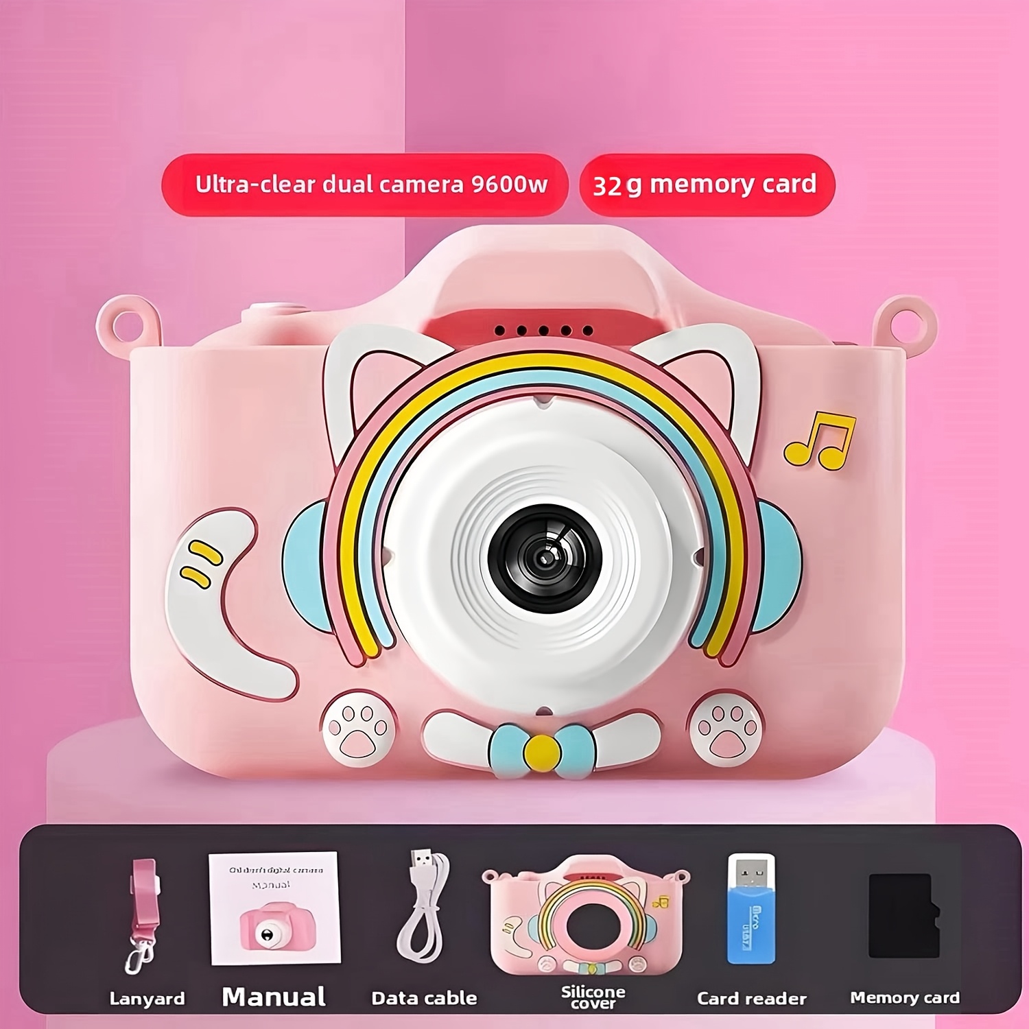 3 4 5 6 7 8 9 10 11 12 Year Olds Selfie HD Toy Camera, Handy Digital Video Camera, Kids Camera For Boys And Girls, Perfect Christmas, Back To School Season And Birthday Gift - Image 3