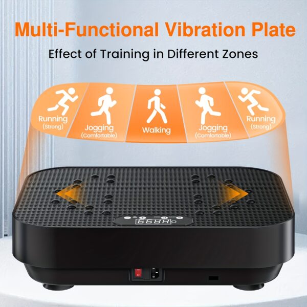 Vibration Fitness Platform for Home Use, Multifunctional Full Body Exercise Machine | 99 Adjustable Speeds + 8 Smart Modes | 330 lbs Capacity | Includes Resistance Bands with Silent Non-Slip Design | Perfect Gift for Parents and Friends | Health Festival Gift Recommended, Without Battery - Image 8