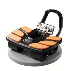 1pc Multi-Functional Abdominal Muscle Roller for Men & Women - 4-Wheel Stability, 6-Elbows Support, Auto-Rebound PP Fitness Equipment with Phone Holder - Home Gym Outdoor Use, Multiple Colors - Perfect Holiday Gift for Christmas, Mother’s Day, Thanksgiving, Versatile Exerciser, Ergonomic Design, Durable Construction, Core Workout, Compact Exerciser, Rebound Mechanism, Core Trainer, Workout Beginners