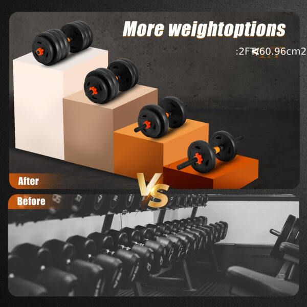 Versatile 70Lb Adjustable Dumbbell Set - 4-in-1 Design: Dumbbells, Barbells, Kettlebells And Push-up Stand - Perfect for Home Gym with Connectors - Image 4