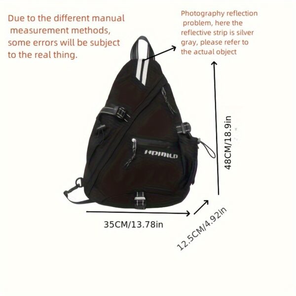[Large Capacity Sling Bag Outdoor] Casual Nylon Sling Bag - Large Capacity, Adjustable Strap, Perfect for Outdoor Adventures & School - Image 2