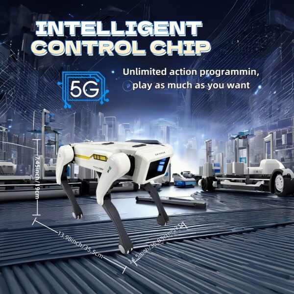 AI Intelligent Robot Dog, Wireless Remote Control Dog, AI Voice Control Can Connect To Mobile Phones, Dance, AI Voice Control, APP Control, Programmable Support For Voice Commands, The Combination Of Technology And Intelligence, Suitable For Cultivating Scientific Interests, Is The Best Gift - Image 3