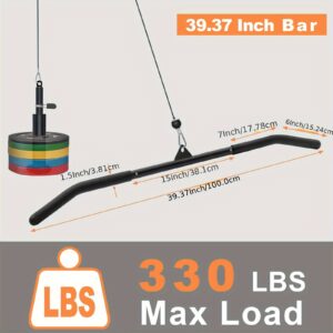 [Universal Strength Training Bar] 39.37 Inch Bar for Strength Training - Universal Gym Equipment - Suitable for Various Machines and Festive Seasons