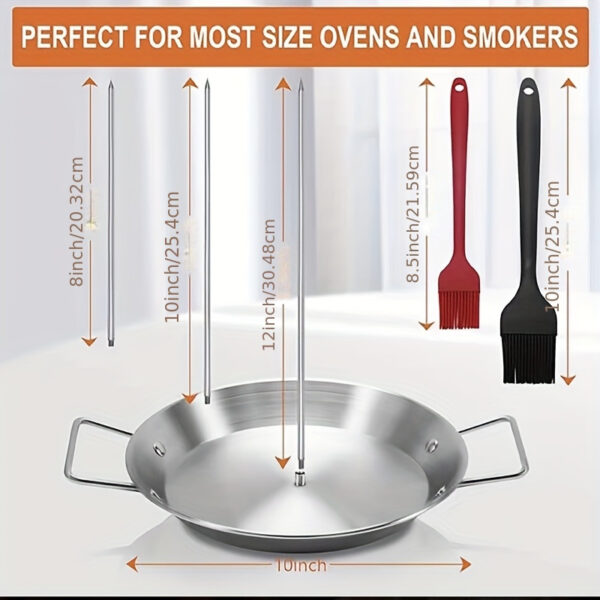 [Portable Detachable BBQ Grill] Stainless Steel Vertical BBQ Grill - Portable, Detachable Skewer Set for Outdoor Cooking & Camping - Image 4