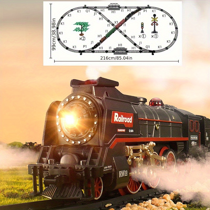 627B Retro Classic Train Set with Collectible Value, Luxury Tracks & Carriages, Lights Sounds Smoke - Ideal Gift for 3+ Kids Toys for Kids Valentines Day Gifts Kids Toys Games - Image 3