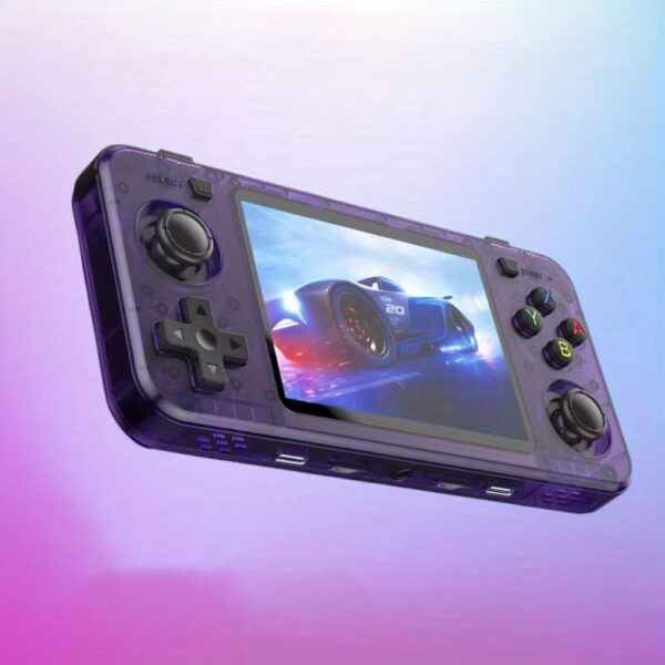 R36H Retro Handheld Game Controller with 64-Bit Processor, 3.5" HD Screen, Extended Battery Life & USB Rechargeable - Portable Gaming Console for Hours of Play (Purple/Blue/Black), Long Playtime, Ergonomic Grip, Premium Feel, Travel Entertainment