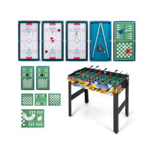 LIFEZEAL 12-in-1 Combo Game Table Set - Multi Game Table w/ Foosball, Air Hockey, Pool, Ping Pong, Chess, Bowling, Shuffleboard - For Home, Office, Bar, Dormitory - Entertainment for All Ages - Perfect Gift for Family & Friends