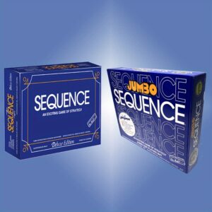 Classic Sequence Board Game - New Edition, Family-Friendly Card Game for Ages 14 and Up, Plastic and Paper Materials, No Electricity Required, Featherless, Perfect for Parties and Social Gatherings