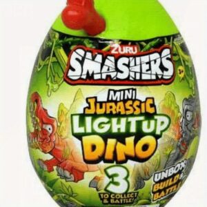 ZURU Smasher Kids Mini Jurassic Light Up Dino Mystery Egg, Red