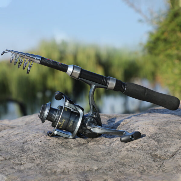 [Fishing Starter Kit] Sougayilang Fishing Starter Kit, Including 160cm/5.2ft Telescopic Fishing Rod, 1000/2000 Series Spinning Reel with 546yds Nylon Fishing Line, Baits, Fishing Accessories, Fishing Gear - Image 14