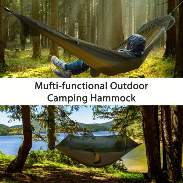 [Double Hammock] Double Hammock with Mosquito Net | Easy Setup for Travel & Camping, Ultimate Outdoor Experience - Image 2