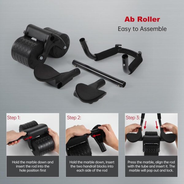 [Automatic Abdominal Roller Equipment] Universal Abdominal Roller with Automatic Rebound, 2-in-1 Core Training Equipment with Elbow Support, Home Fitness Gear, Uncharged, No Battery Required, Durable Silicone, Spandex, PVC Material - Image 9