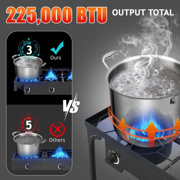 [Propane Outdoor Grill] 3/2/1 Burner Gas Propane Stove - Outdoor Camping Picnic Grill - For Outdoor, Garden, Gathering, Party - Image 9