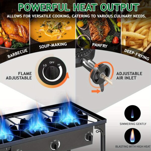[Propane Outdoor Grill] 3/2/1 Burner Gas Propane Stove - Outdoor Camping Picnic Grill - For Outdoor, Garden, Gathering, Party - Image 5