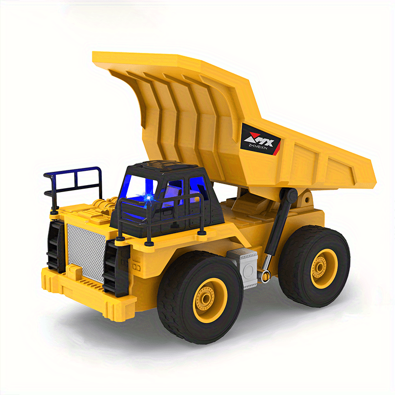 1:24 Scale Remote Control Dump Truck with Light-5 Channels, Rechargeable Battery, Perfect Gift for Birthday, Halloween and Christmas - Image 3