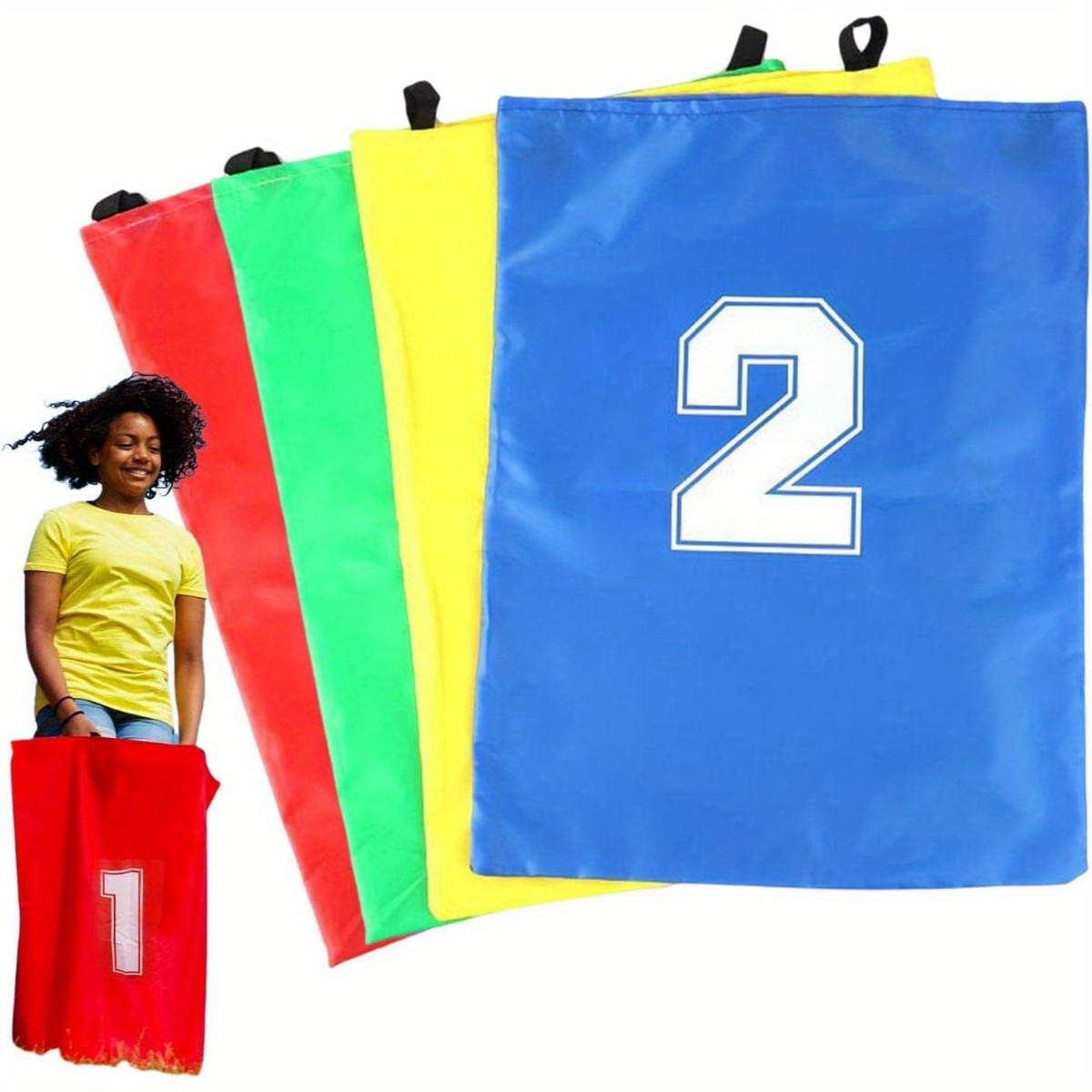 Set of 4 Outdoor Jumping Bags for Potato Sack Races, Perfect for Carnival Party Games And Racing Activities. - Image 6