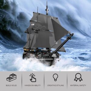 1424pcs Pirate Ship Building Blocks Set | Challenging Model Craft Project | Birthday Gift Idea