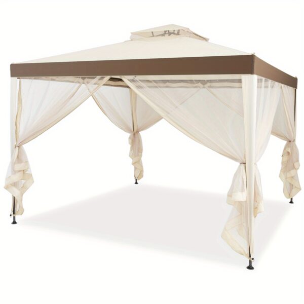 [Lifezeal Outdoor Gazebo Canopy] Lifezeal 10x10 Ft Outdoor Gazebo - Patio Tents and Garden Structures with Netting - Canopy Shelter for Home/Garden/Lawn/Patio House Party