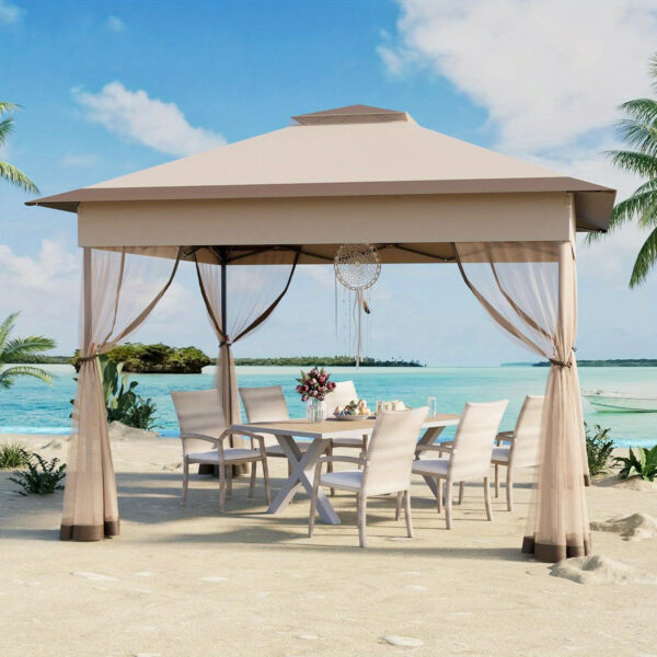 [Water-Resistant | Pop Up] Bezseller 11x11 Water-Resistant Pop Up Gazebo Tent | Mosquito Netting, Outdoor Canopy Tent, Large Quick Set and Easy to Carry | Oxford Tarp Shelter for Patio Garden Backyard - Image 6