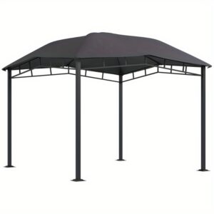Outdoor Patio Gazebo with 10'x10' Soft Top, Unique Geometric Roof Design. All - weather Steel Frame, Ideal for Gardens, Backyards, Suitable for All Seasons, Gray Color