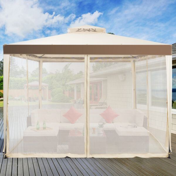 [Lifezeal Outdoor Gazebo Canopy] Lifezeal 10x10 Ft Outdoor Gazebo - Patio Tents and Garden Structures with Netting - Canopy Shelter for Home/Garden/Lawn/Patio House Party - Image 10