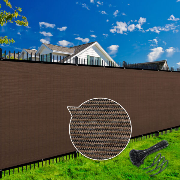 [5'x50' Heavy Duty Fence Screen] Heavy Duty 5'x50' Green Mesh Windscreen & Shade Fabric | Durable Build, 91% Light Blocking, Tear-Resistant with Brass Grommets, Easy Installation, Outdoor Privacy Solution | Versatile Outdoor Screen, Reinforced Edges, Privacy Fence Panels for Outside - Image 11