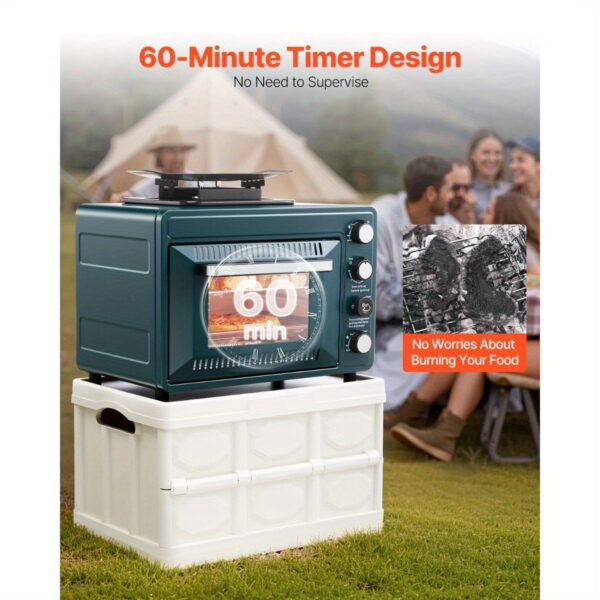 WHS Outdoor Oven 2-in-1 Portable Gas Camping Stove Combo with Adjustable Fire, High-Quality Electric Oven for Outdoor Cooking, Camping, BBQ, Grilling - No Electricity Needed, Camping Stove Portable, Bbq Accessory, Dualfunction Appliance, Durable Construction, Multifunctional Appliance, Outdoor Enthusiasts - Image 5