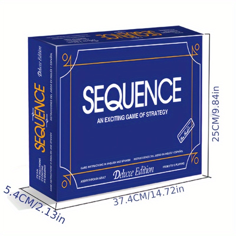 Classic Sequence Board Game - New Edition, Family-Friendly Card Game for Ages 14 and Up, Plastic and Paper Materials, No Electricity Required, Featherless, Perfect for Parties and Social Gatherings - Image 8