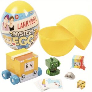 Lankybox Mystery Surprise Medium Egg Official Merchandise Ages 3 and Up WIth Figures Vehicle and Stickers