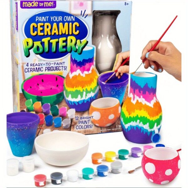 Made By Me Paint Your Own Ceramic Pottery Art Kit Boys and Girls Child Ages 8+ - Image 5