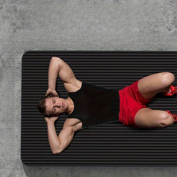 Thickened Non-Slip Yoga Mat with Handles - Heavy-Duty Shock-Absorbing Soundproof Fitness Mat, Ultra-Soft Home Gym Floor Mat for Pilates and Floor Exercises - Available in Pink/Purple/Black, Suitable for Beginners and Professionals, Durable Material, Yoga Gear, Essential for Fitness Enthusiasts - Image 2
