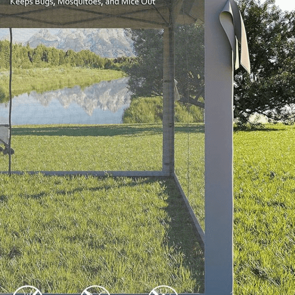 [13'x13' Gazebo] 13'x13' Double Rooftop Outdoor Gazebo | Quick Setup, High Quality, Durable Weather-Resistant Design, Gray Patio Canopy Tent for Backyard, Garden & Poolside - Image 9