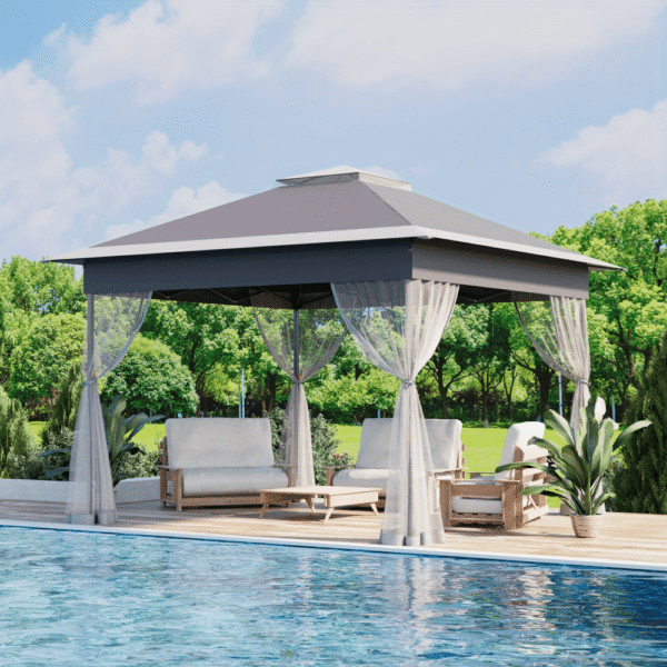[Water-Resistant | Pop Up] Bezseller 11x11 Water-Resistant Pop Up Gazebo Tent | Mosquito Netting, Outdoor Canopy Tent, Large Quick Set and Easy to Carry | Oxford Tarp Shelter for Patio Garden Backyard - Image 13