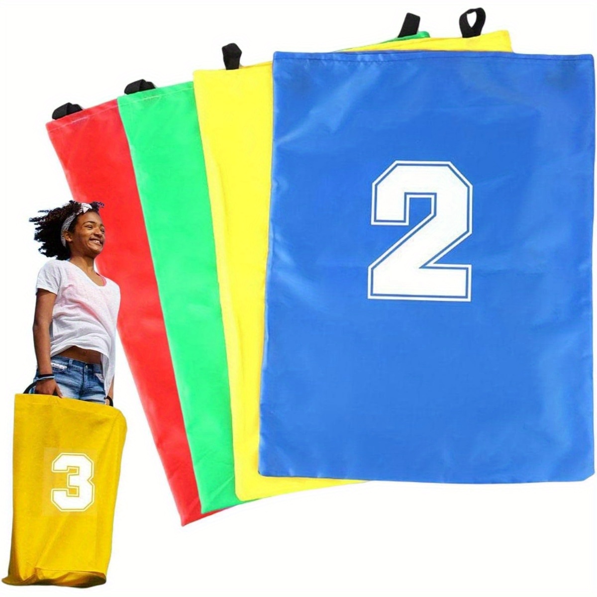 Set of 4 Outdoor Jumping Bags for Potato Sack Races, Perfect for Carnival Party Games And Racing Activities. - Image 5