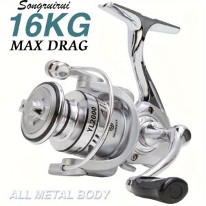 [Metal Fishing Reel] Metal Spinning Wheel with Swinging Arm Fishing Reel | Ergonomically Designed Handle, Durable Metal Arm, Suitable for Sea Fishing Rods, Freshwater and Saltwater Fishing | Made of Multi-Colored Stainless Steel and PA Body, Perfect Gift for Christmas, Valentine's Day, or Fishing Enthusiasts